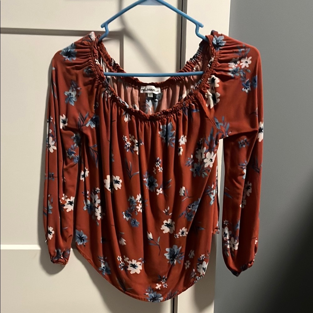 Fika The Brand Floral Rust Women's Top